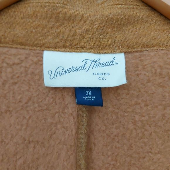 Universal Thread Womens Knit Blazer 3X Heather Brown Two Button Drop Shoulder - Picture 11 of 12
